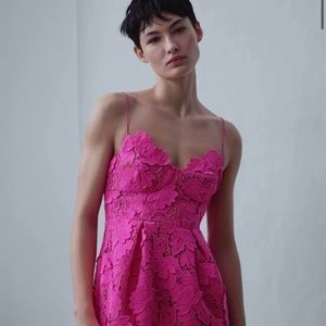 NWT Guipure dress with braces